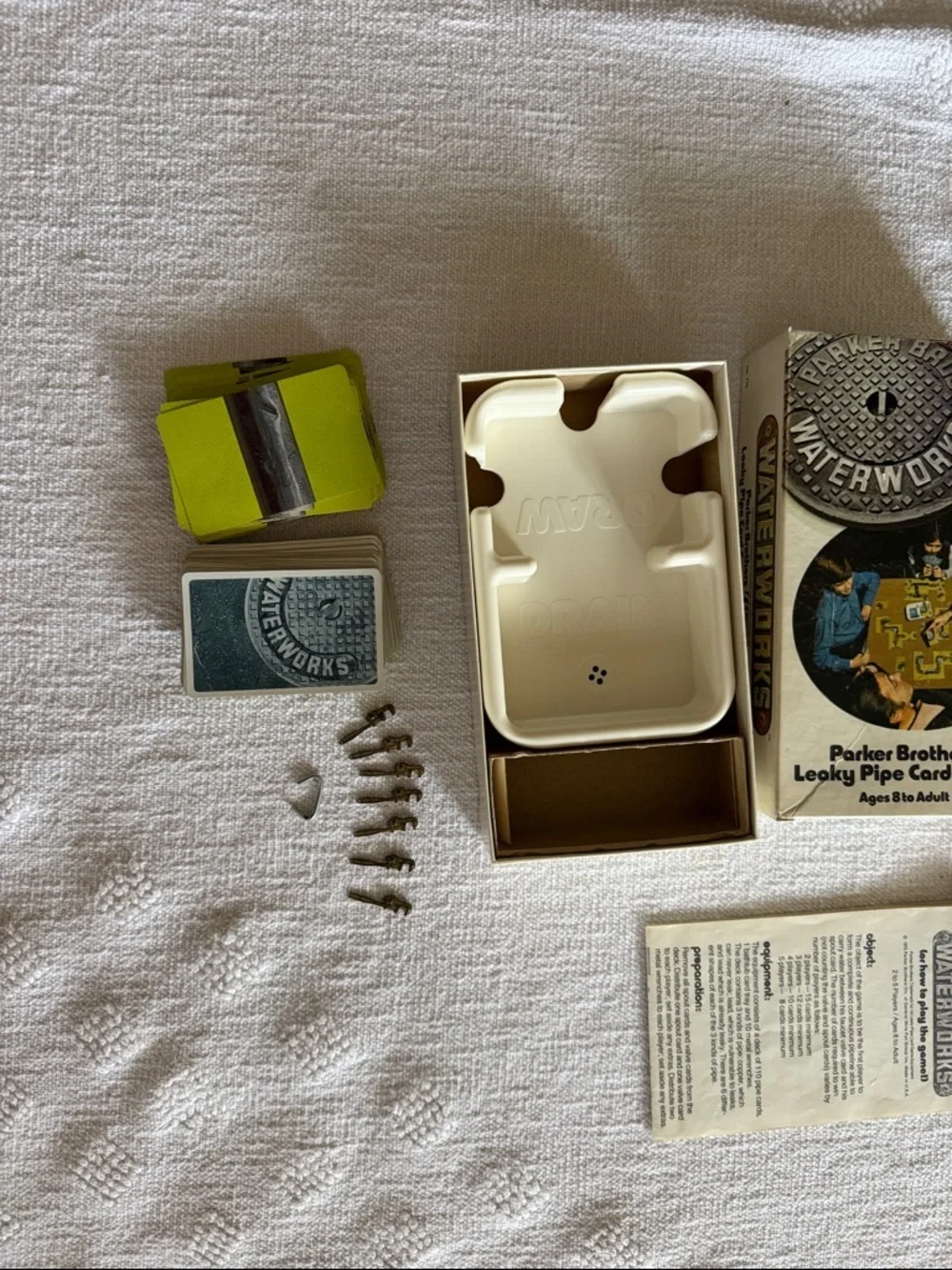 WATER WORKS Parker Brothers Card Game Vintage 1972 -